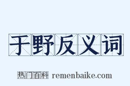 于野反义词是什么意思的图片